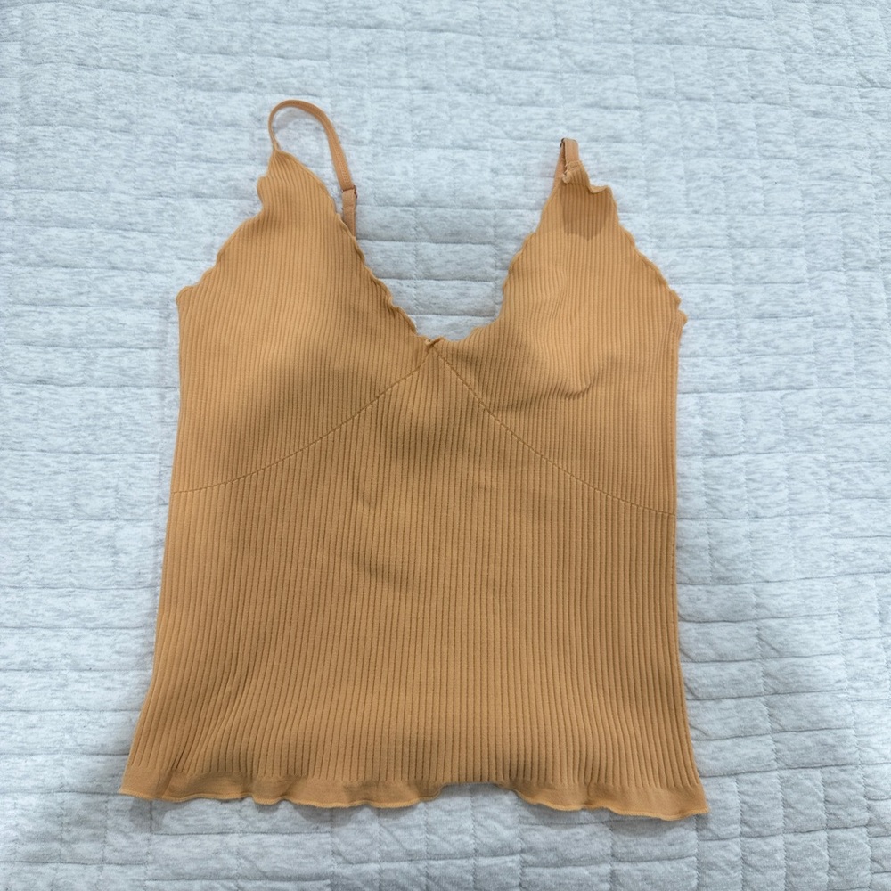 orange/coral tank top 
size M/L